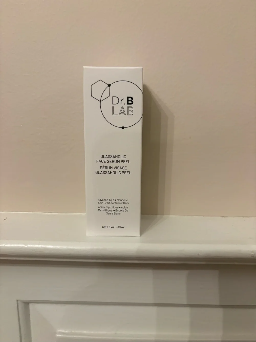 New Dr. Brandt Dr. B Lab Glassaholic Face Serum Peel Full Size White Purple OS